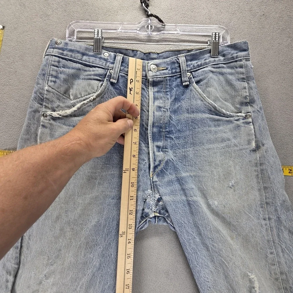 Vintage Levis Engineered Jeans Mens Blue Twisted Thrashed Button Fly Fits 32x32